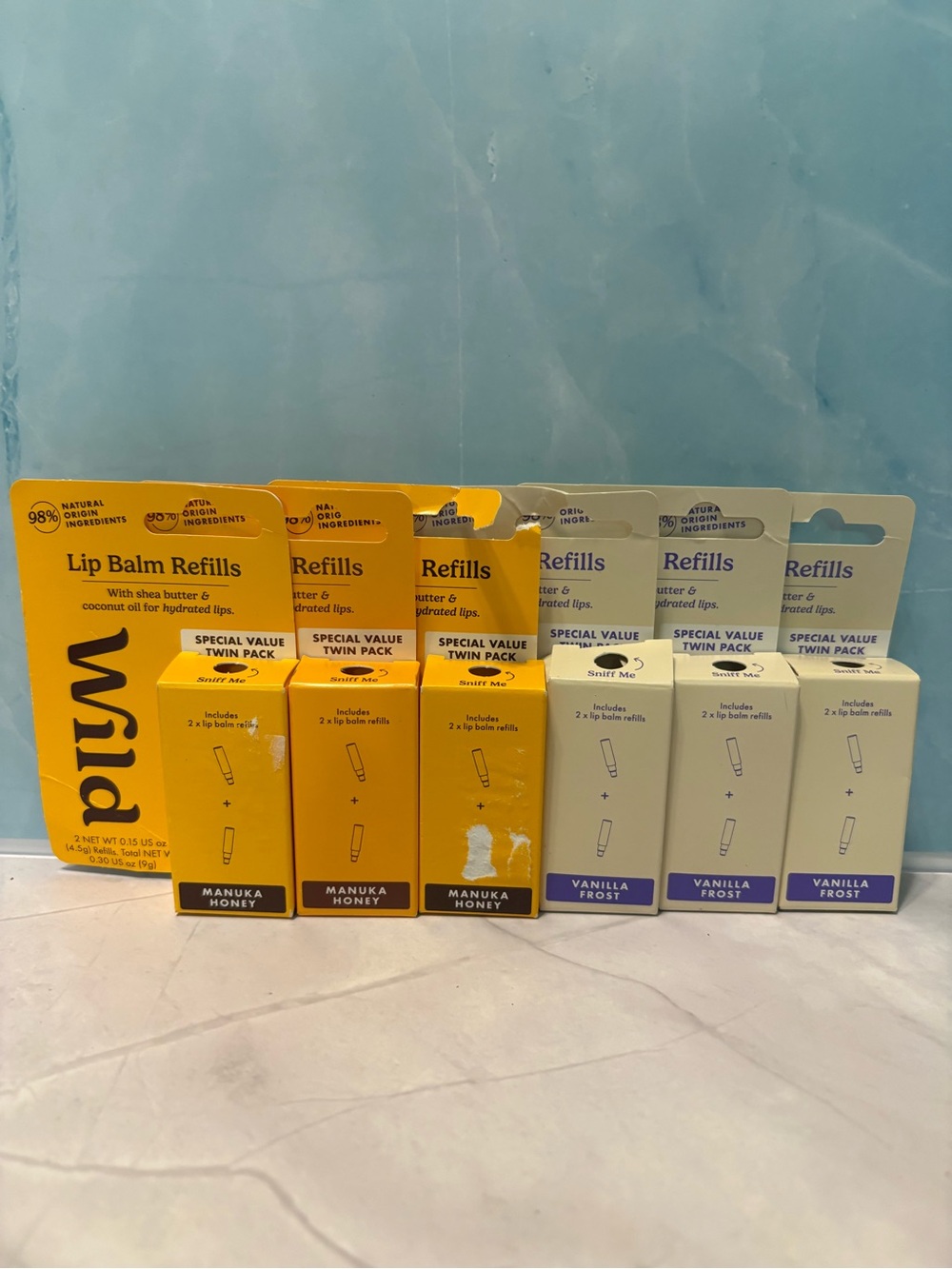 Wild Lip Balm Refills Twin Pack β Manuka Honey & Vanilla Frost 6 Packs